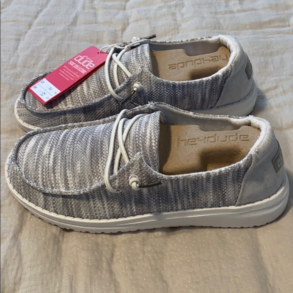 Hey Dude Shoes - Wendy Sox Glacier Grey Size 7